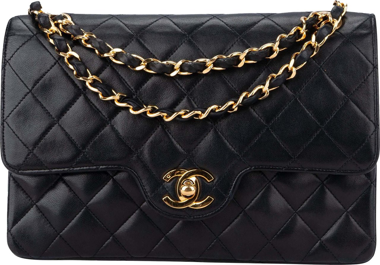 Chanel Chanel Quilted Lambskin 24K Gold Double Flap Crossbody Bag Divers