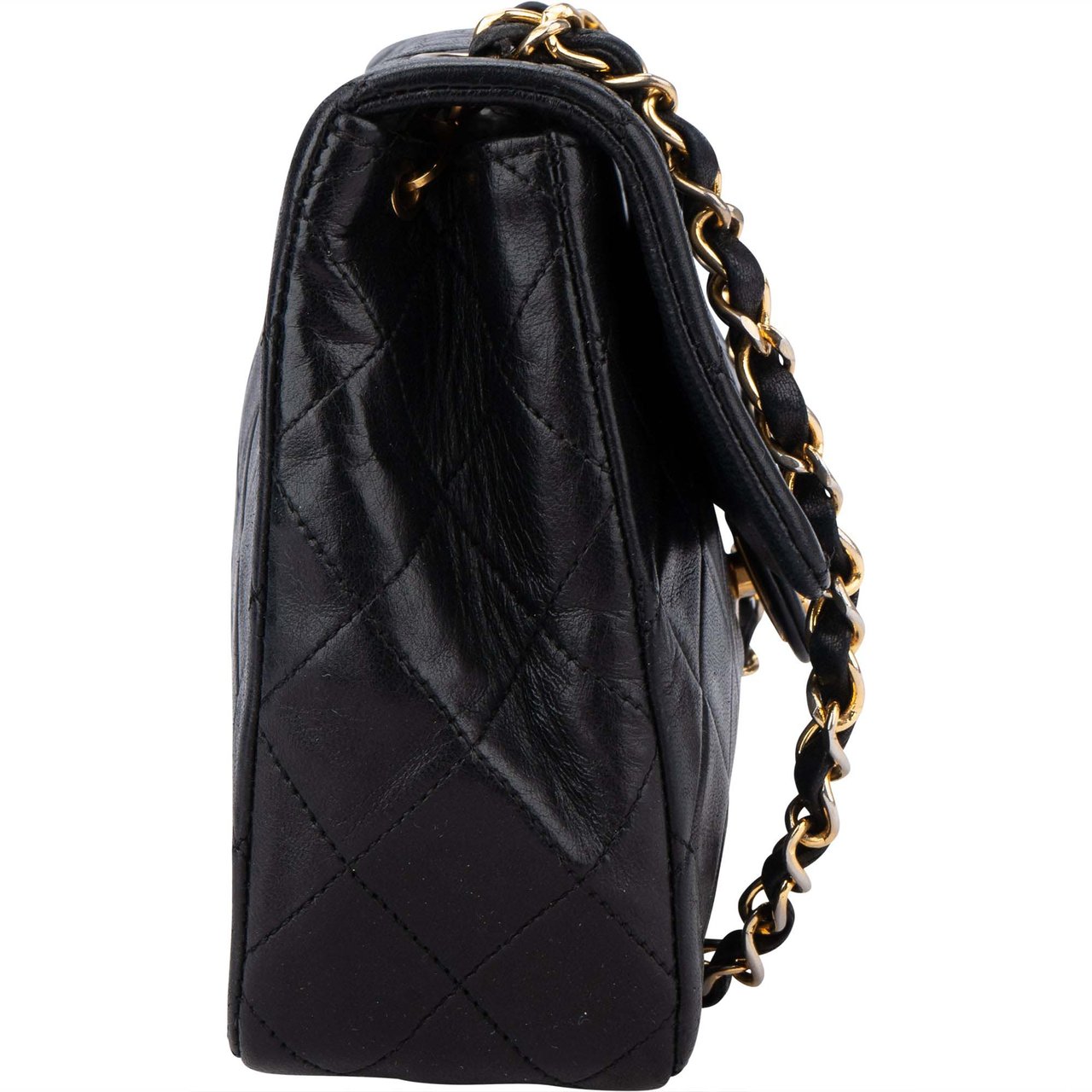Chanel Chanel Quilted Lambskin 24K Gold Single Flap Crossbody Bag Divers