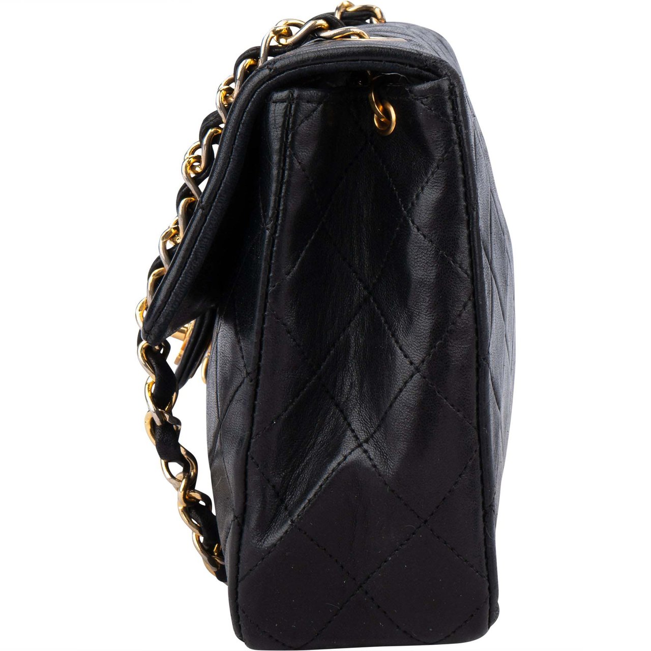 Chanel Chanel Quilted Lambskin 24K Gold Single Flap Crossbody Bag Divers