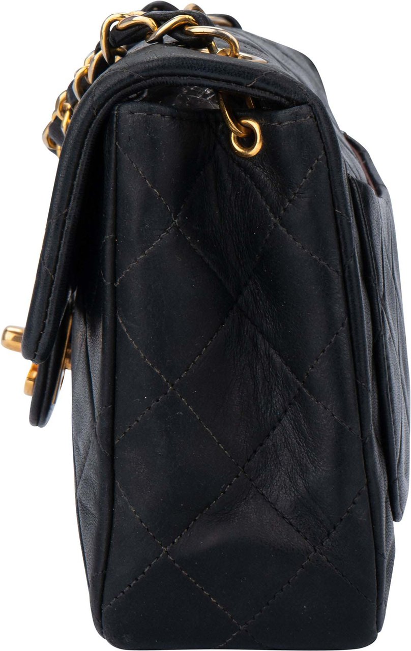 Chanel Chanel Quilted Lambskin 24K Gold Mini Single Flap Crossbody Bag Divers