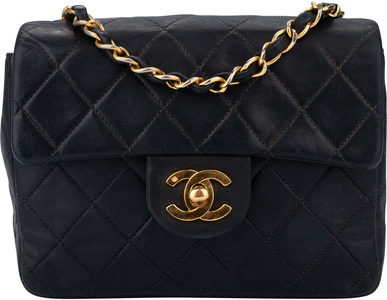 Chanel Chanel Quilted Lambskin 24K Gold Mini Single Flap Crossbody Bag Divers