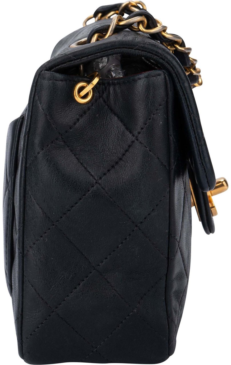 Chanel Chanel Quilted Lambskin 24K Gold Mini Single Flap Crossbody Bag Divers