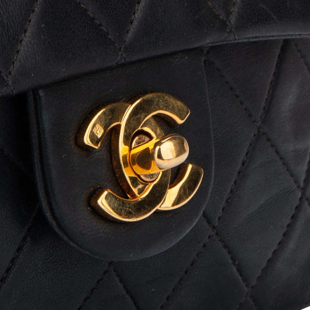 Chanel Chanel Quilted Lambskin 24K Gold Mini Single Flap Crossbody Bag Divers
