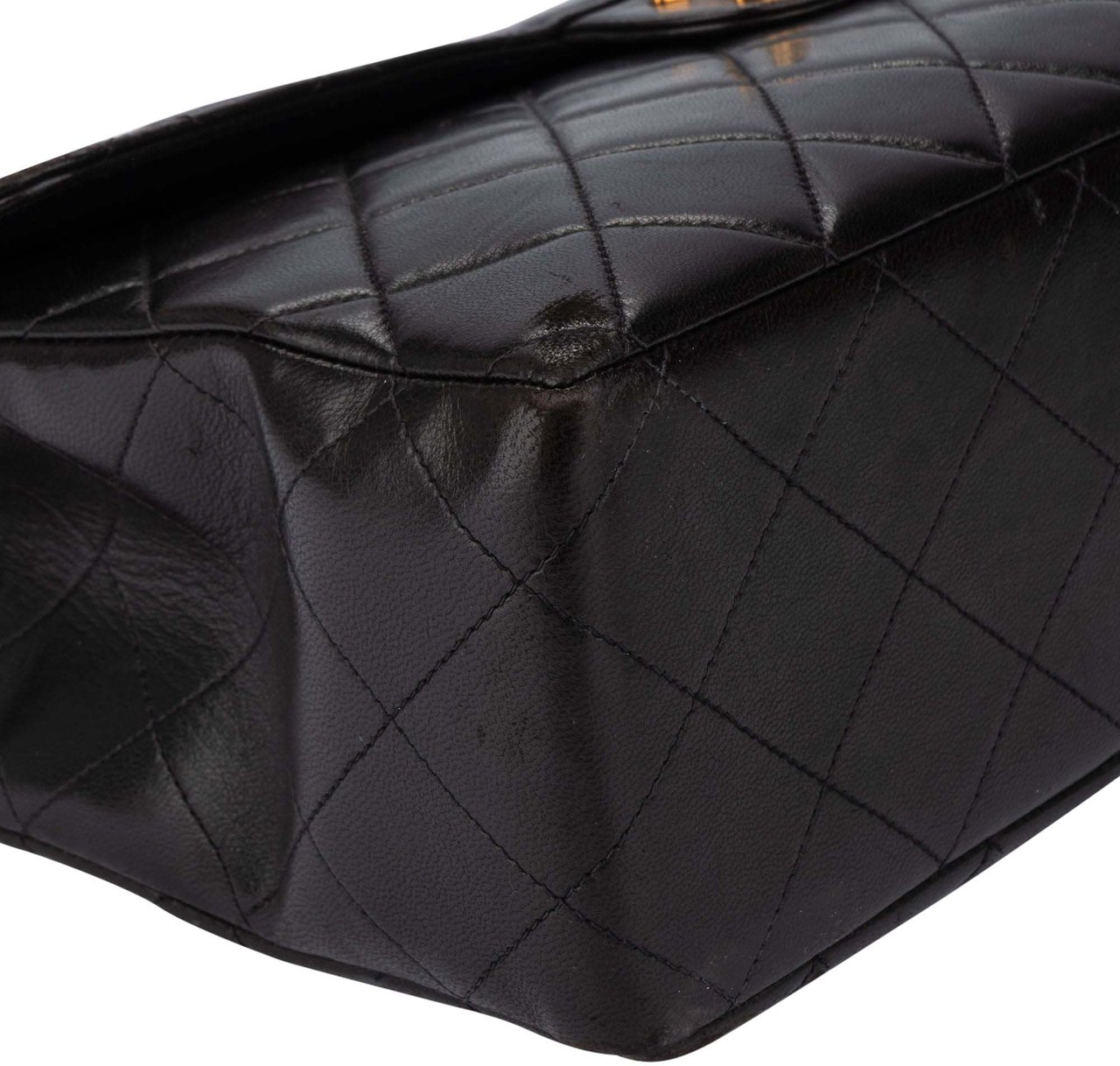 Chanel Chanel Quilted Lambskin 24K Gold Jumbo Single Flap Crossbody Bag Divers