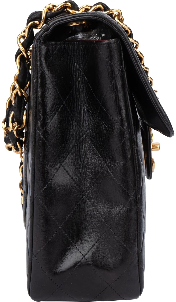 Chanel Chanel Quilted Lambskin 24K Gold Jumbo Single Flap Crossbody Bag Divers