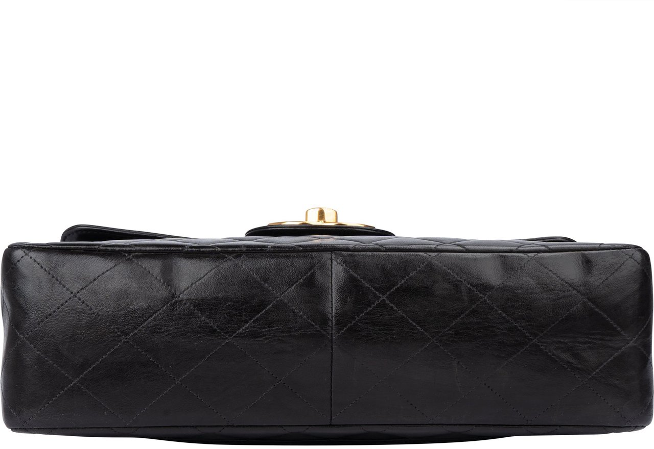 Chanel Chanel Quilted Lambskin 24K Gold Jumbo Single Flap Crossbody Bag Divers
