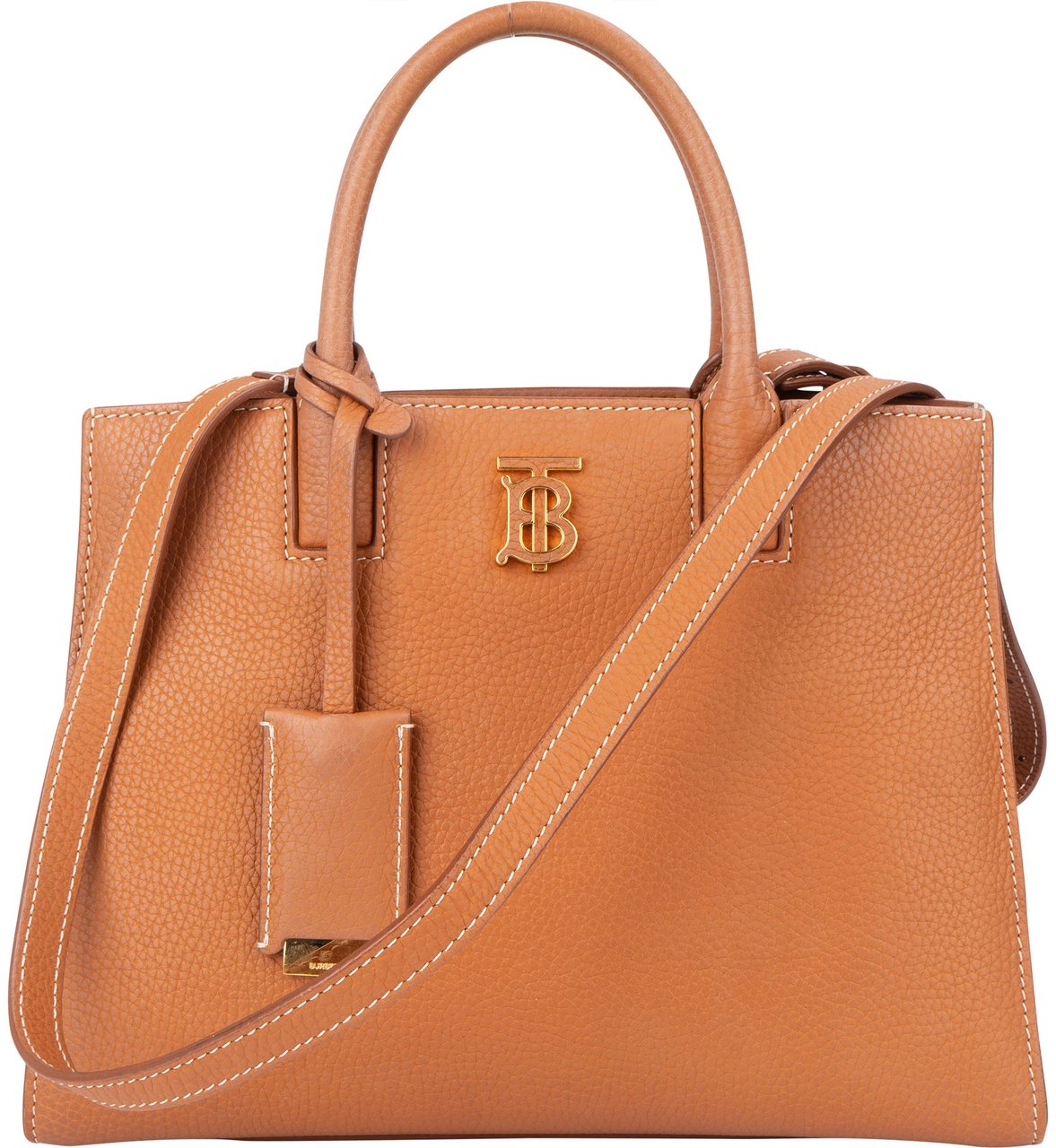 Burberry Burberry Brown Leather Tote City Handbag Bruin