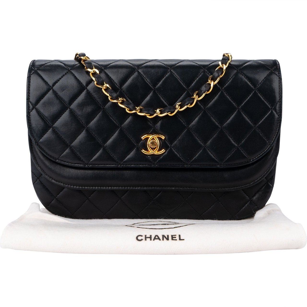 Chanel Chanel Quilted Lambskin 24K Gold Double Flap Shoulder Bag Divers