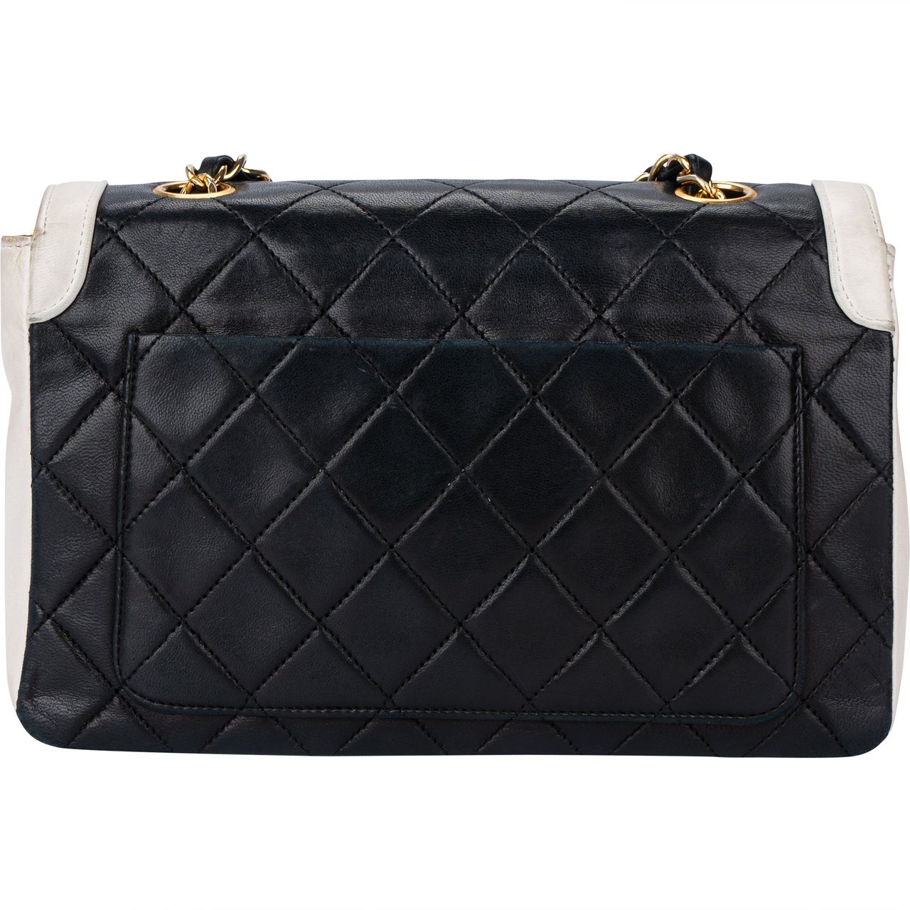 Chanel Chanel Quilted Bicolor Lambskin 24K Gold Single Flap Crossbody Bag Divers