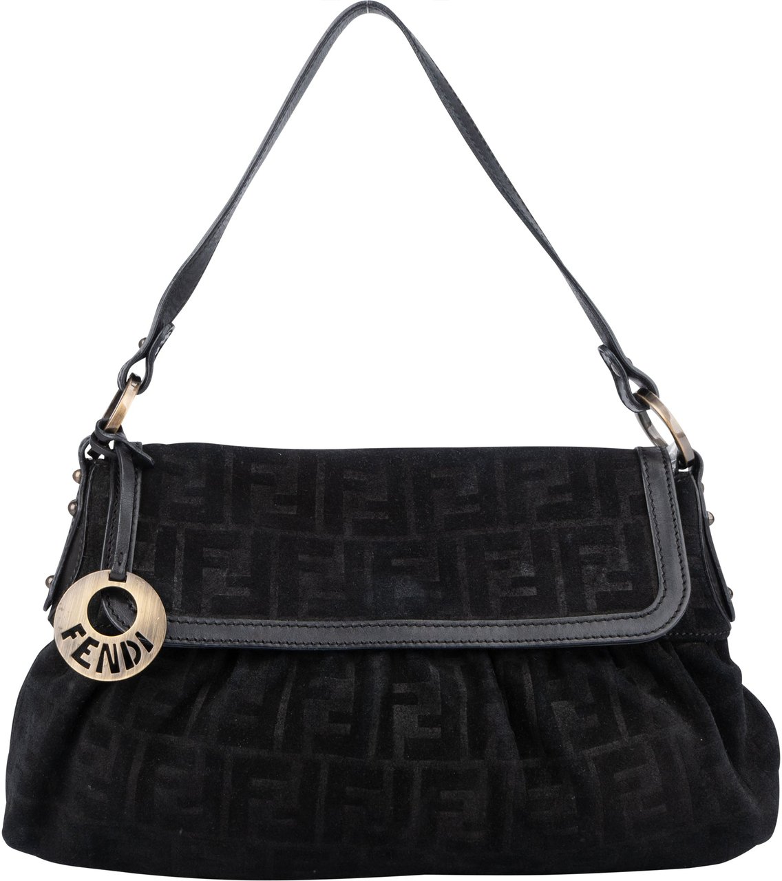 Fendi Fendi FF Suede Monogram Zucca Handbag Divers