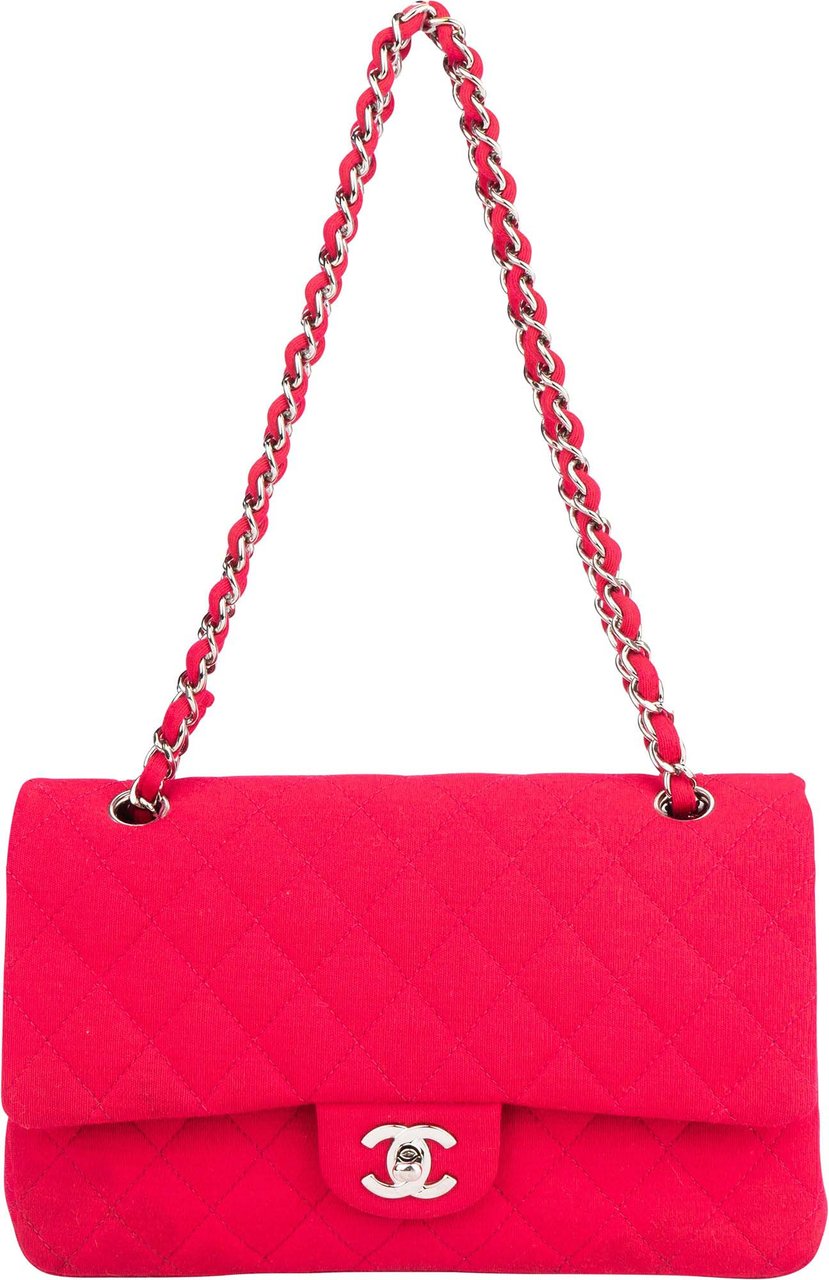 Chanel Chanel Quilted Cotton Medium Double Flap Crossbody Bag Divers
