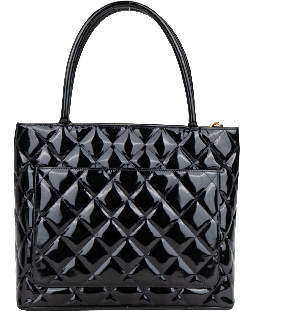 Chanel Chanel Quilted Patent Leather CC Medaillon Handbag Divers