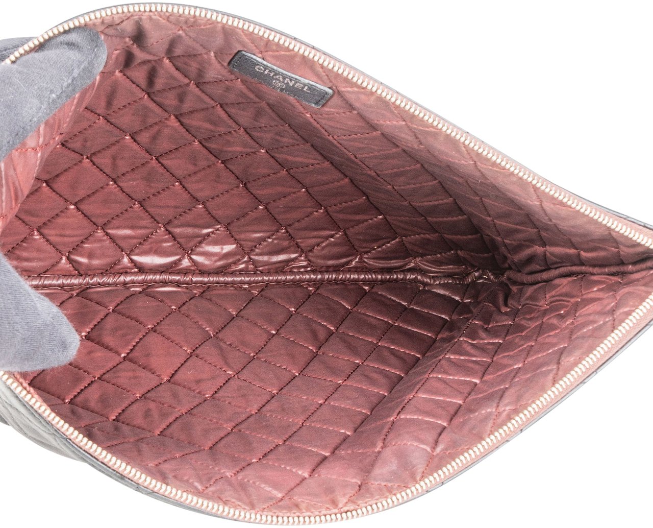Chanel Chanel Quilted Lambskin CC Clutch Divers
