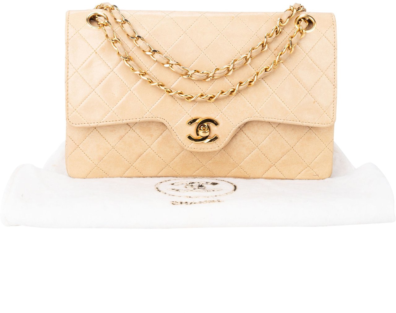 Chanel Chanel Quilted Lambskin 24K Gold Medium Double Flap Shoulder Bag Divers
