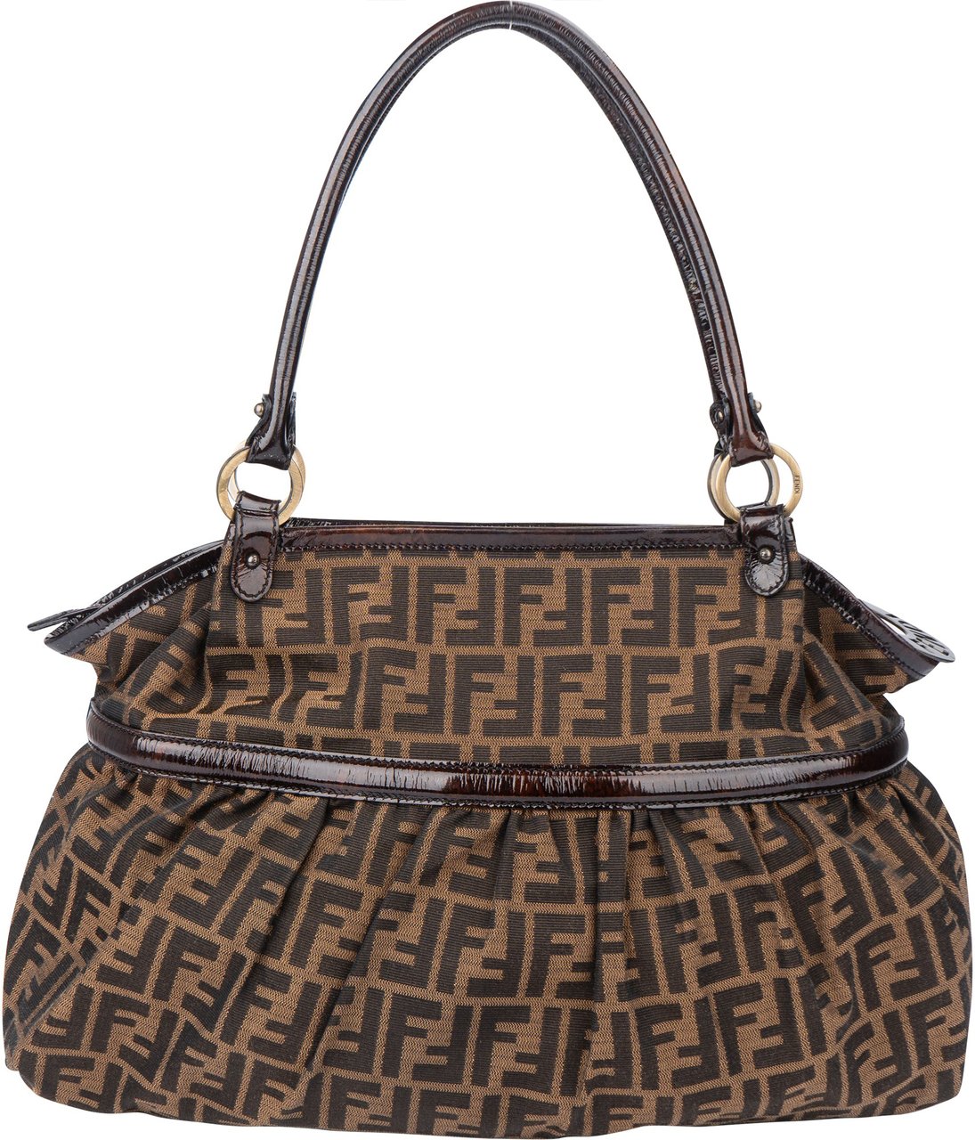 Fendi Fendi FF Monogram Patent Handbag Divers