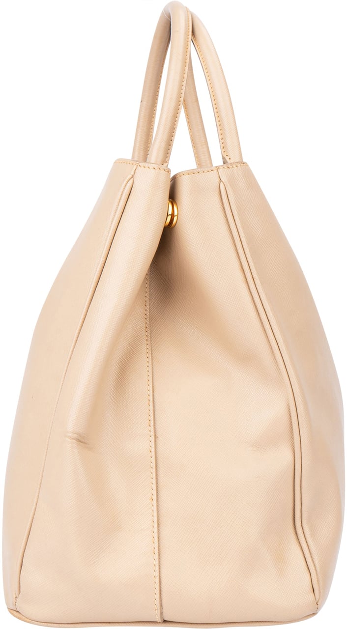 Prada Prada Beige Saffiano Leather Galleria Handbag Beige