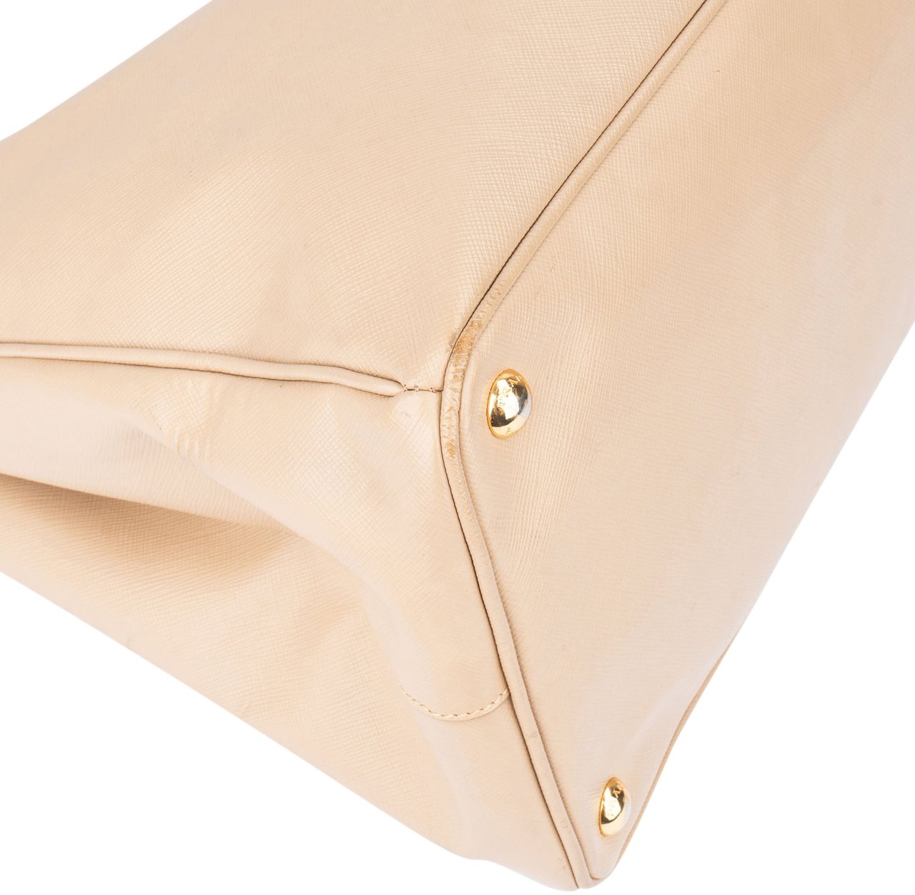 Prada Prada Beige Saffiano Leather Galleria Handbag Beige
