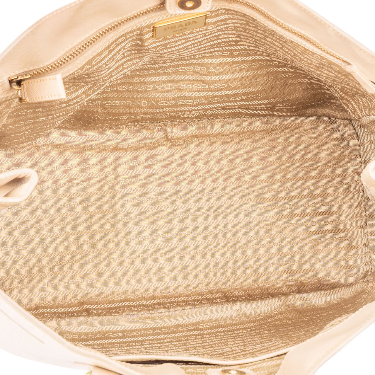Prada Prada Beige Saffiano Leather Galleria Handbag Beige