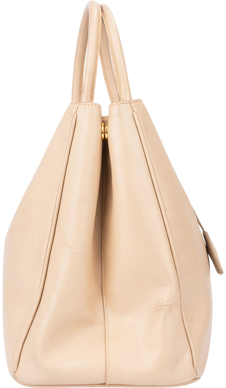 Prada Prada Beige Saffiano Leather Galleria Handbag Beige