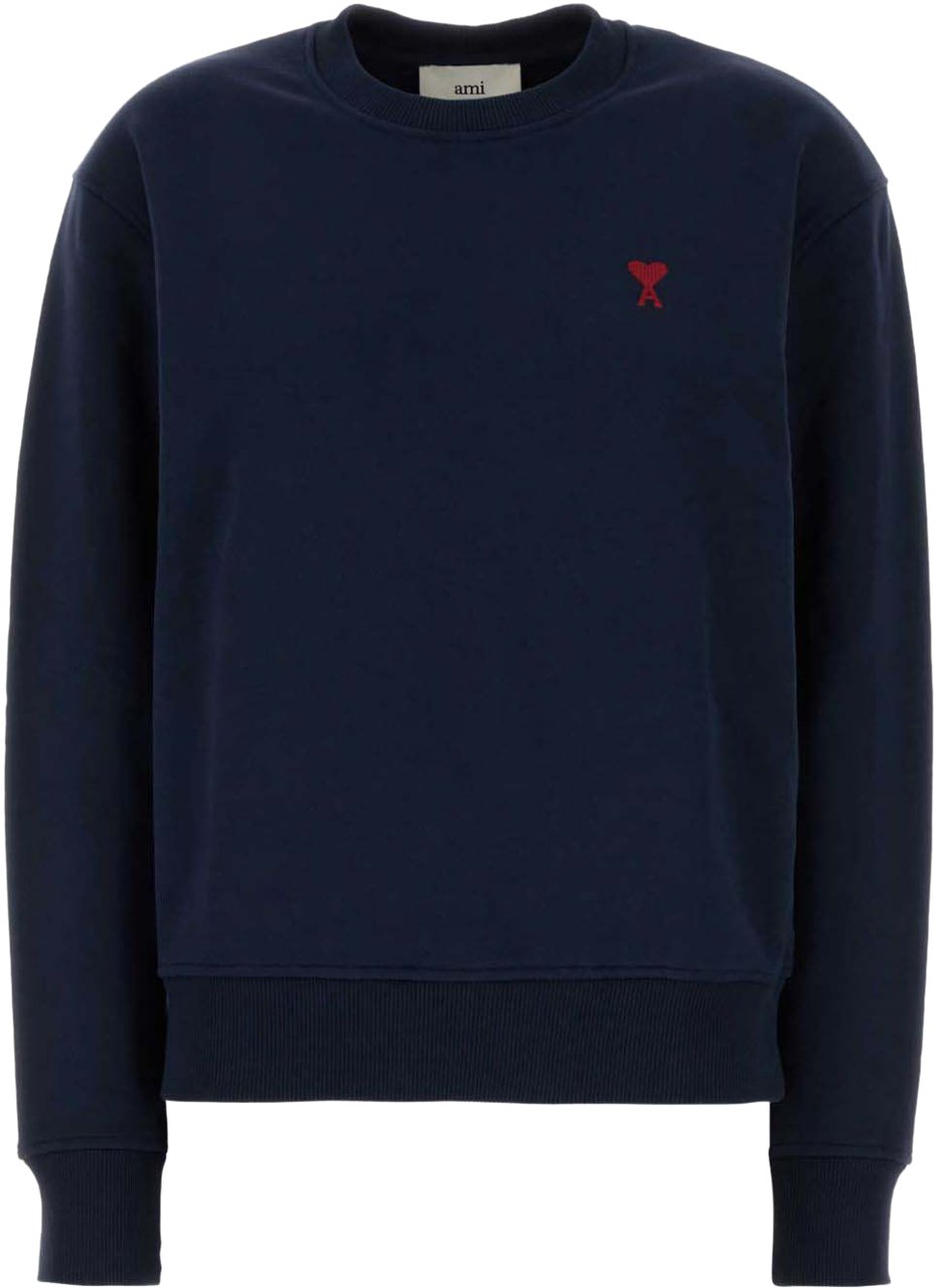 AMI Paris Red Adc Crewneck Blu Blauw