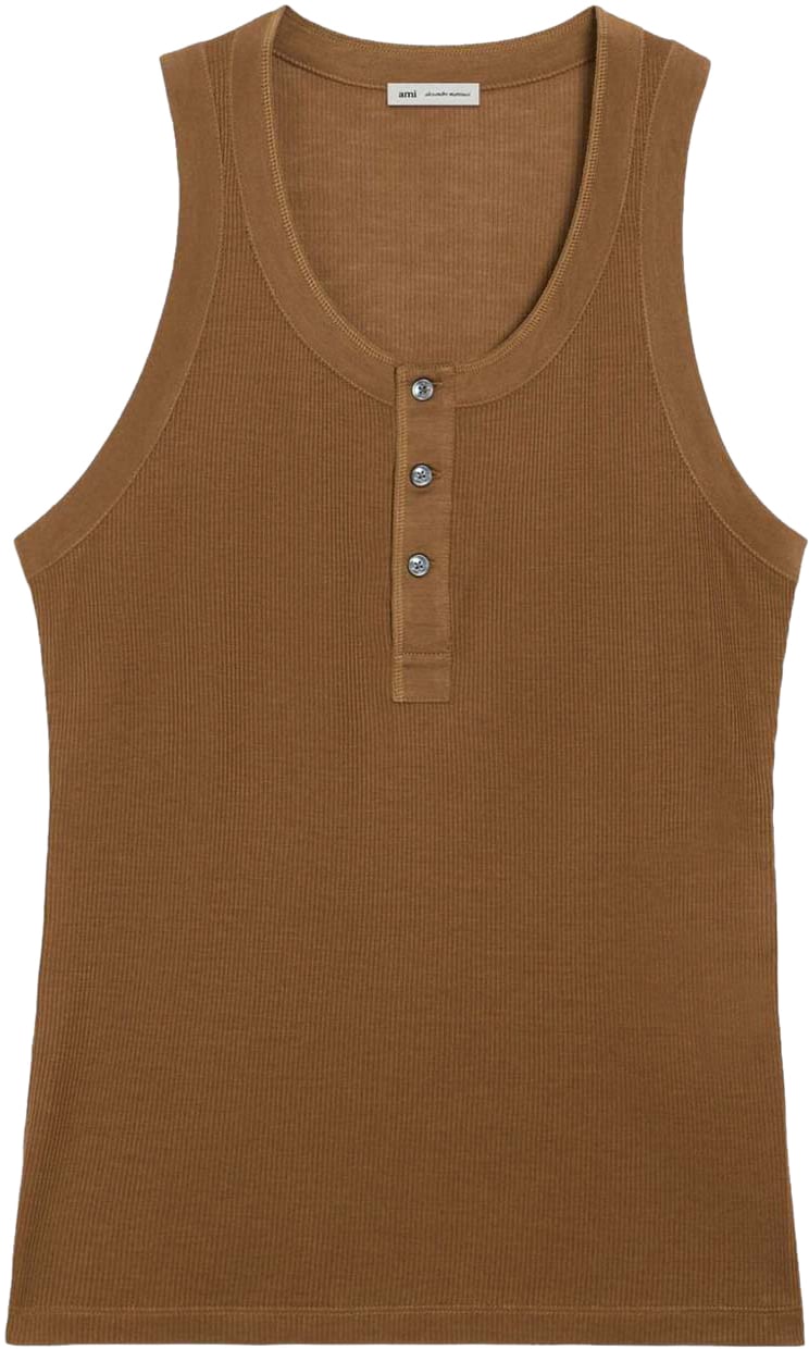 AMI Paris T-Shirts And Polos Brown Bruin