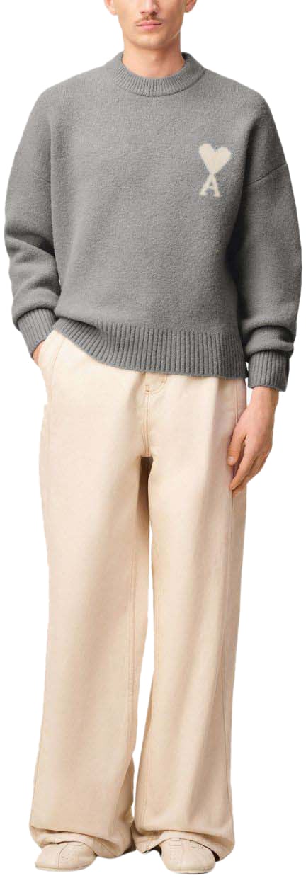 AMI Paris Sweaters Grey Grijs