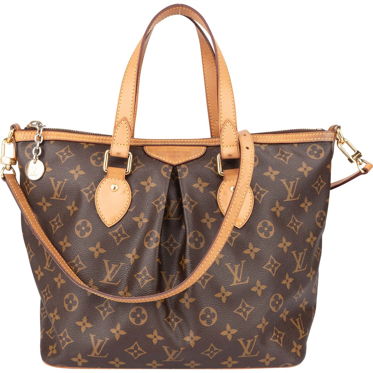 Louis Vuitton Louis Vuitton Canvas Monogram Palermo PM Handbag Bruin