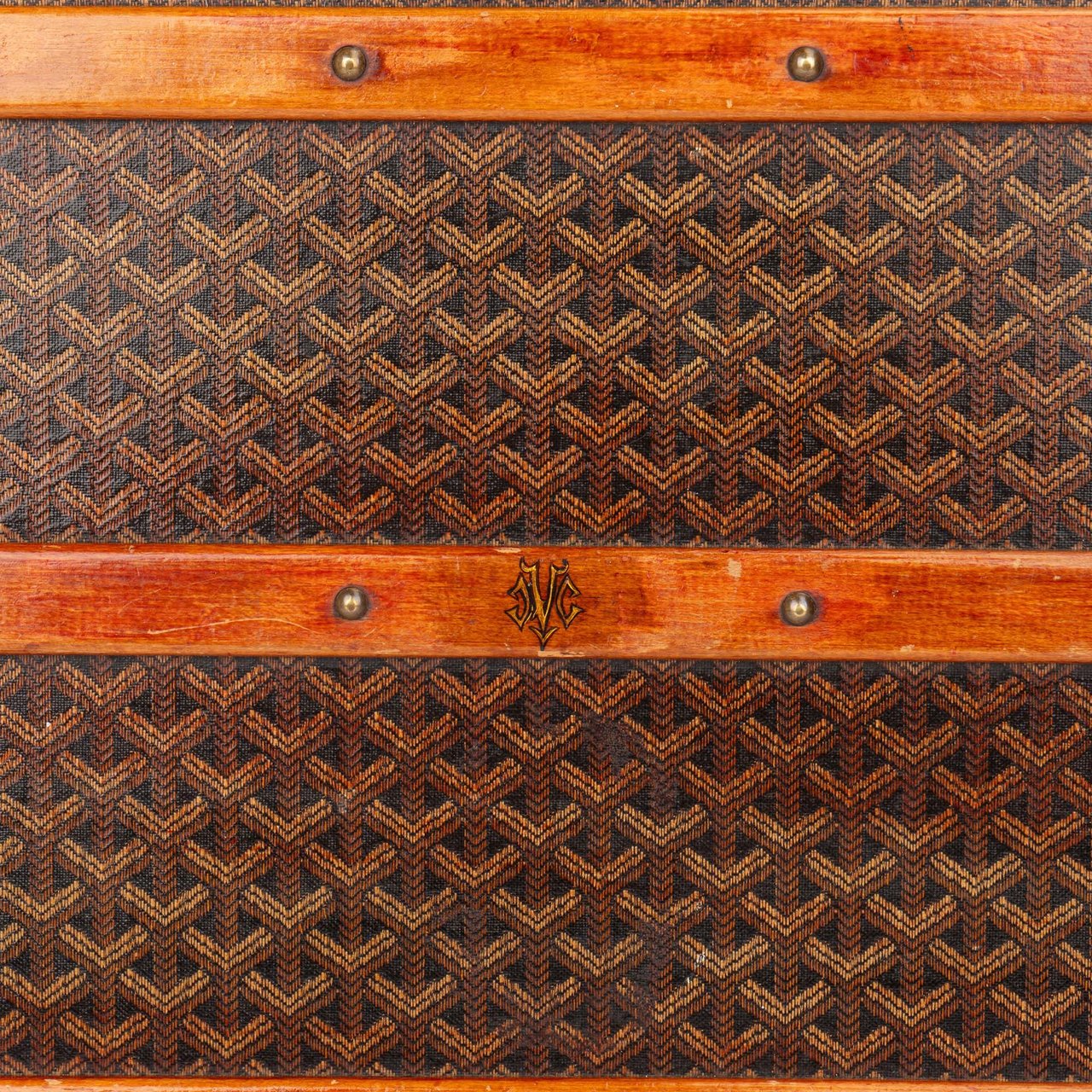 Goyard Goyard Goyardine "JVC" Cabin Trunk Suitcase Malle 90 Divers