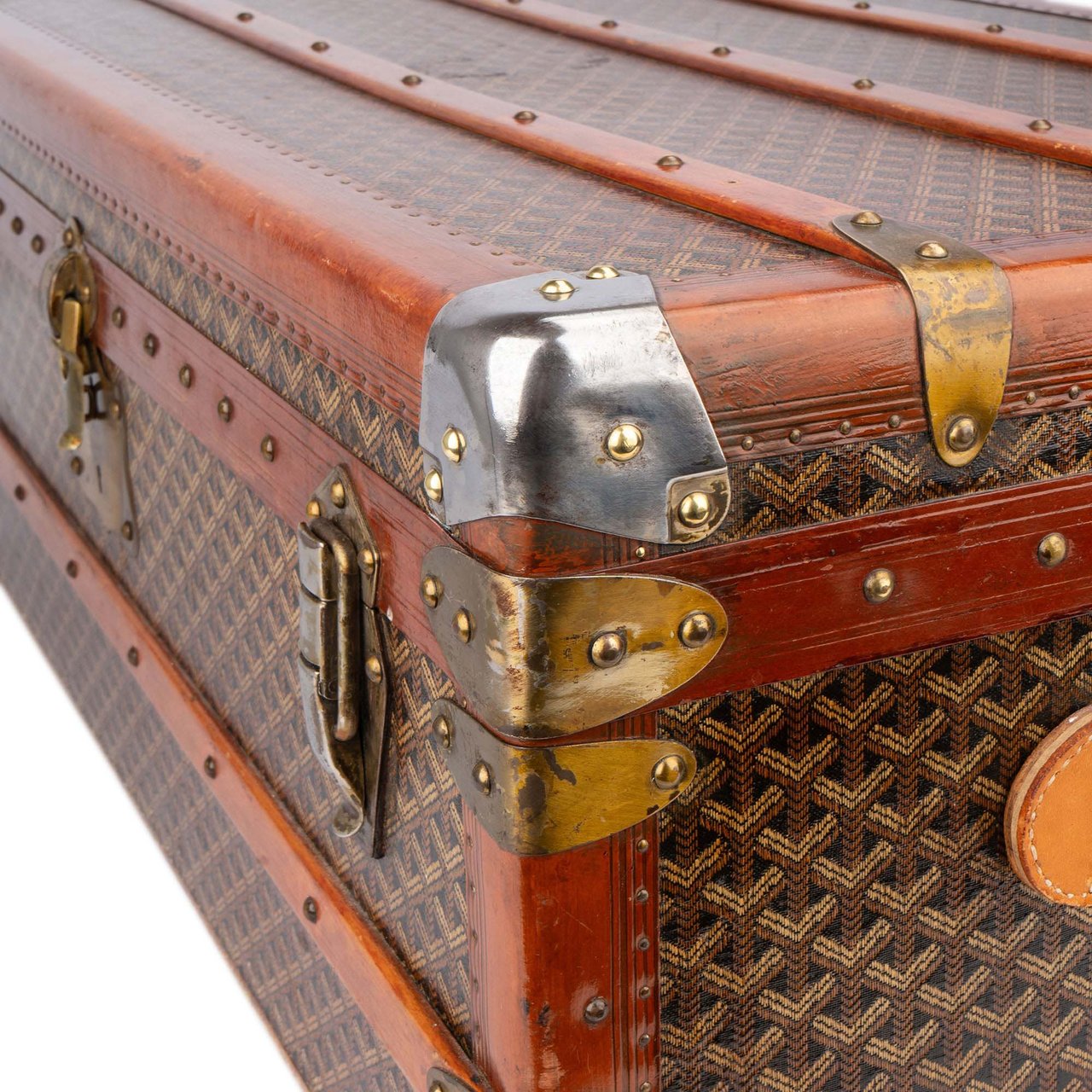 Goyard Goyard Goyardine "JVC" Cabin Trunk Suitcase Malle 90 Divers