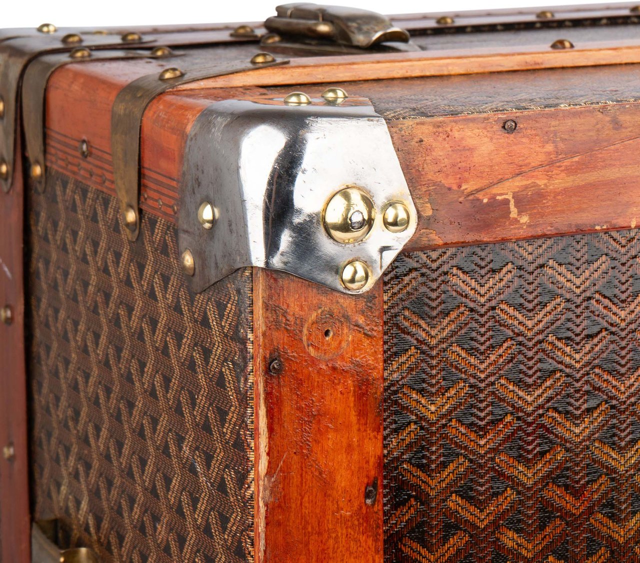Goyard Goyard Goyardine "JVC" Cabin Trunk Suitcase Malle 90 Divers