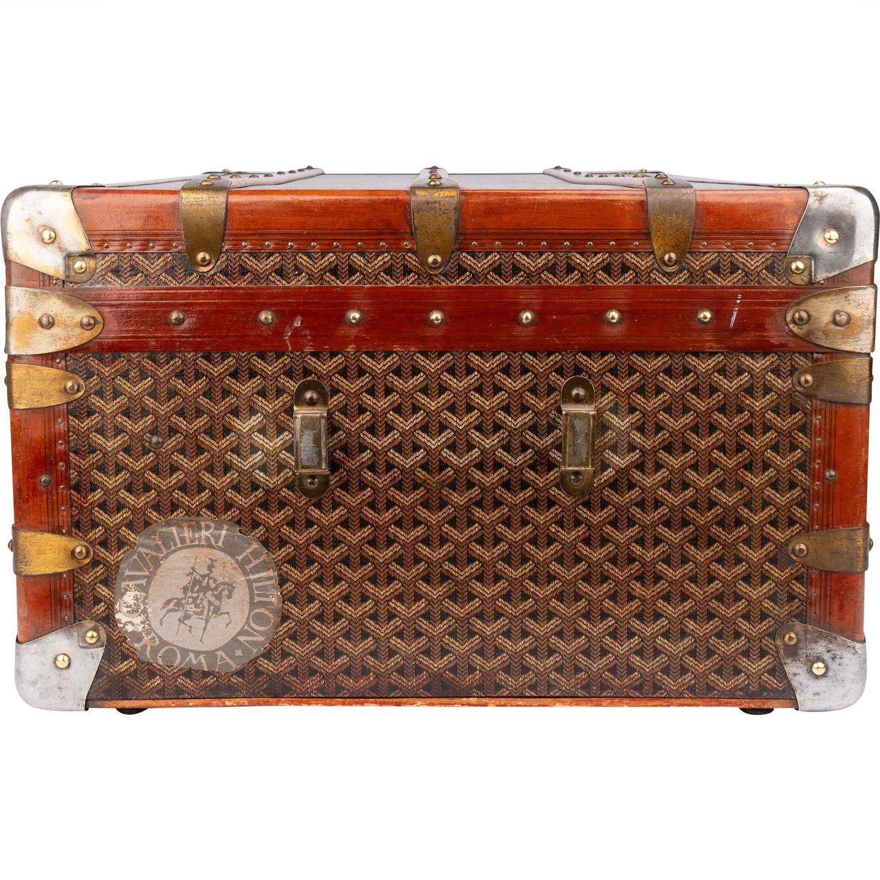 Goyard Goyard Goyardine "JVC" Cabin Trunk Suitcase Malle 90 Divers
