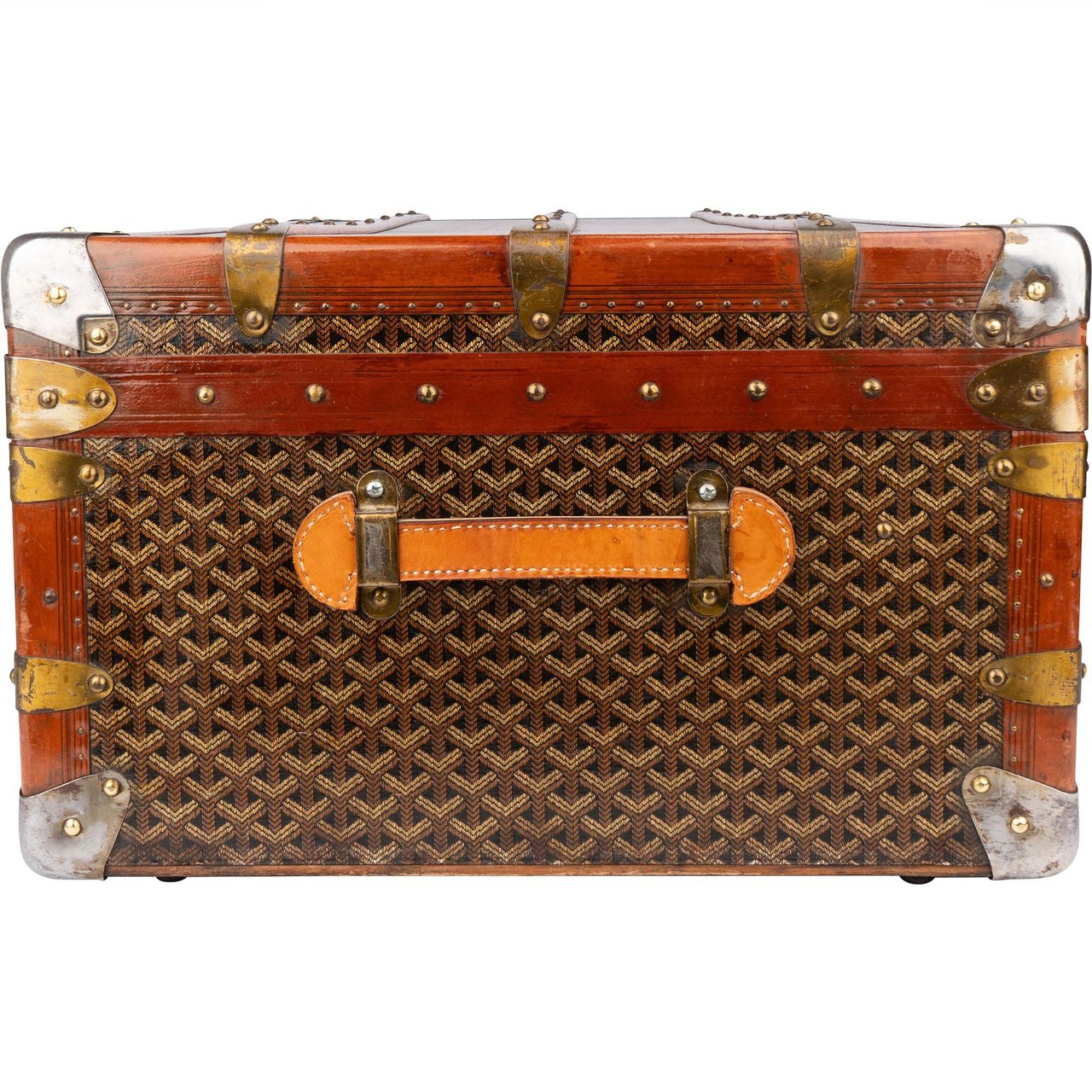 Goyard Goyard Goyardine "JVC" Cabin Trunk Suitcase Malle 90 Divers