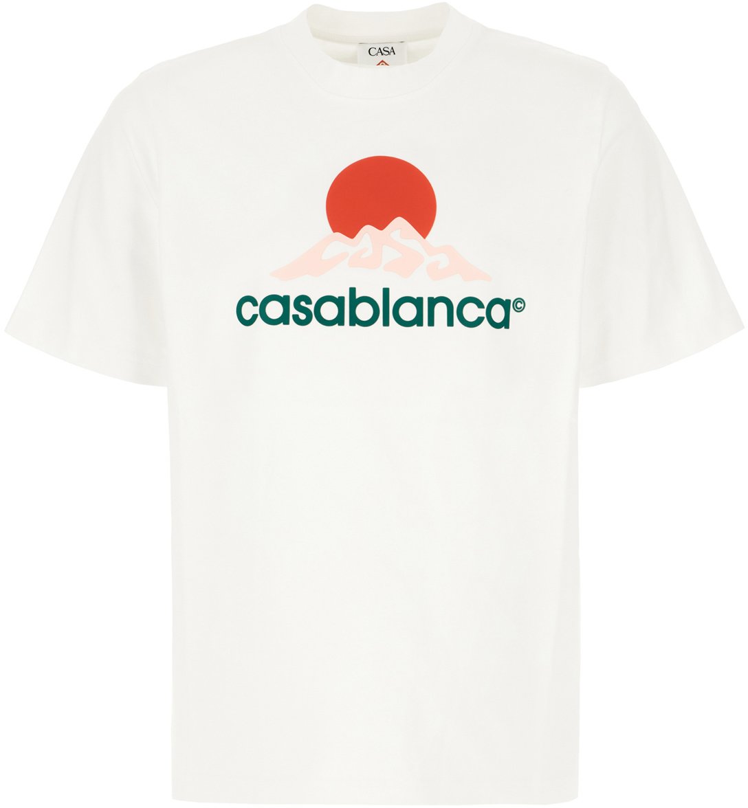 Casablanca Montagne Printed T-Shirt Bianco Wit