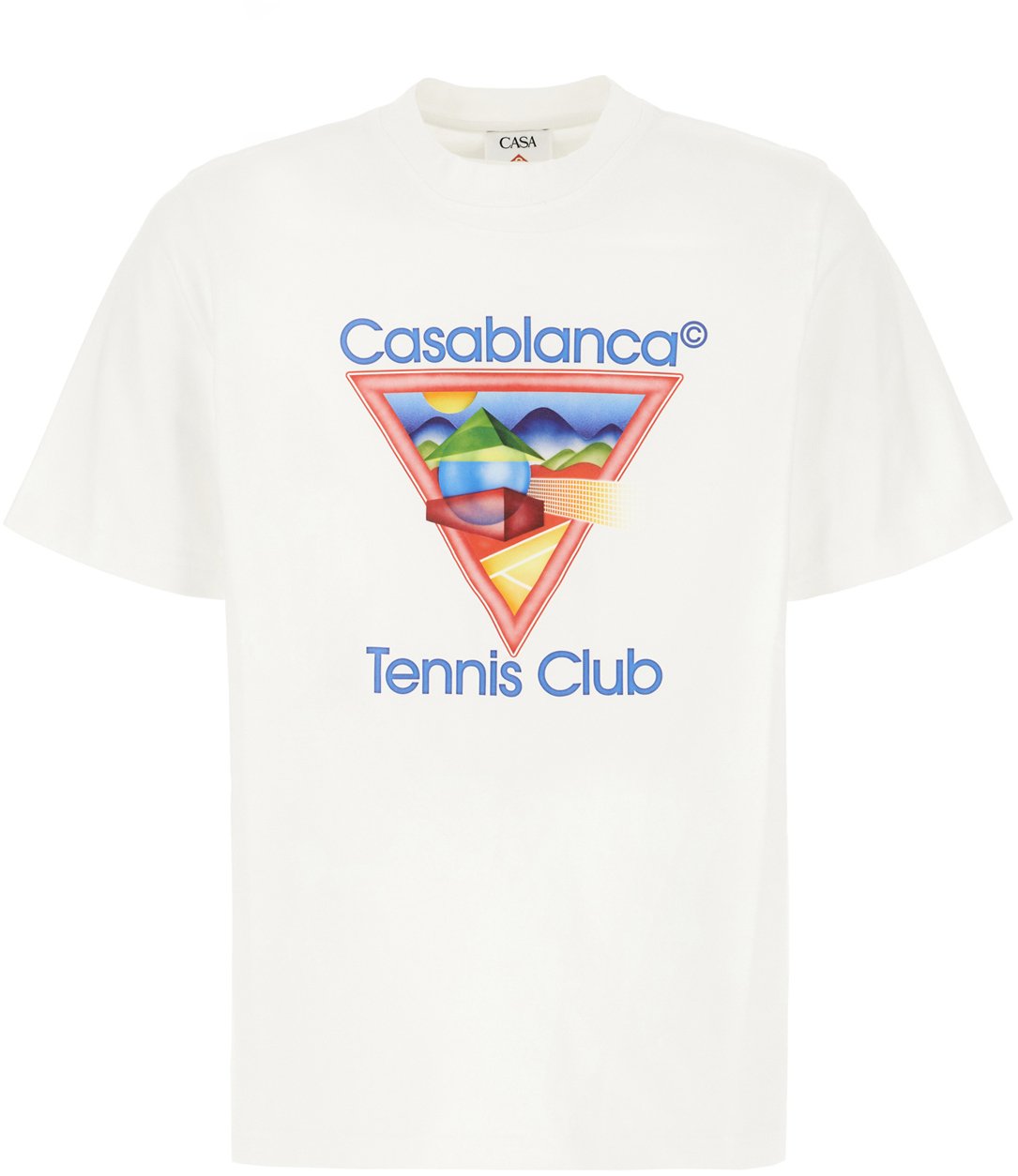 Casablanca Tennis Club Icon Printed T-Shirt Bianco Wit