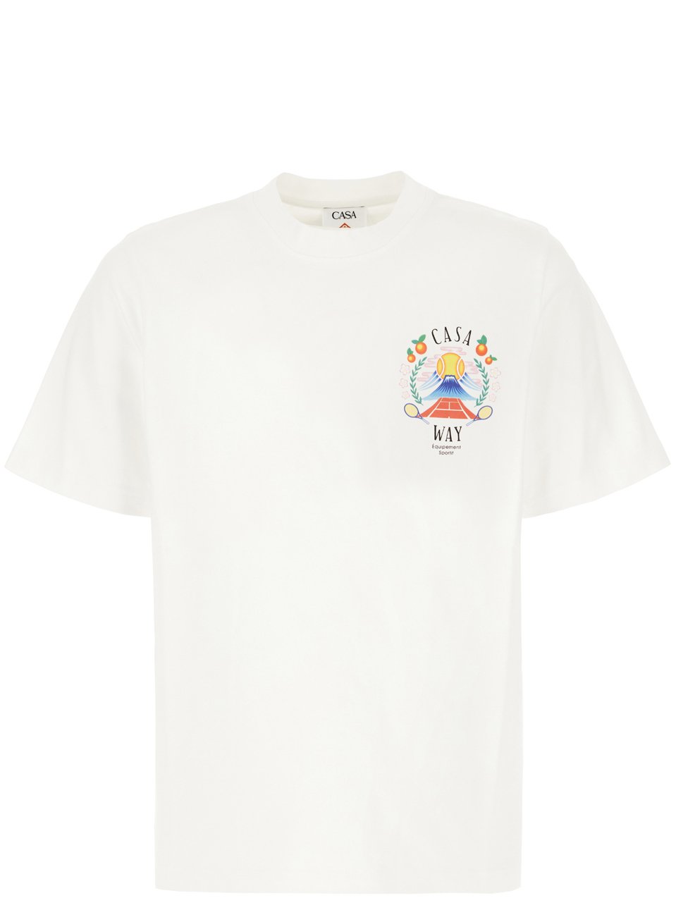 Casablanca Casa Way Mountain Printed T-Shirt Bianco Wit