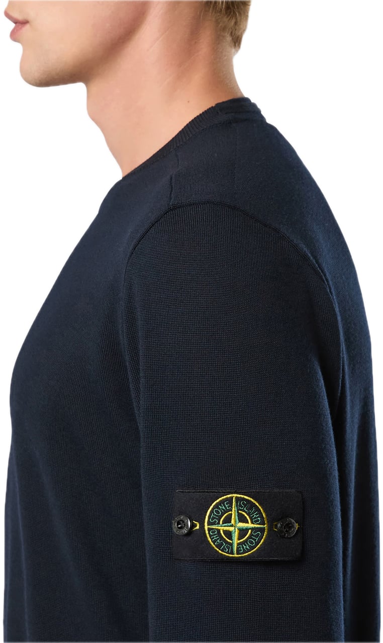 Stone Island trui wol rondehals Blauw