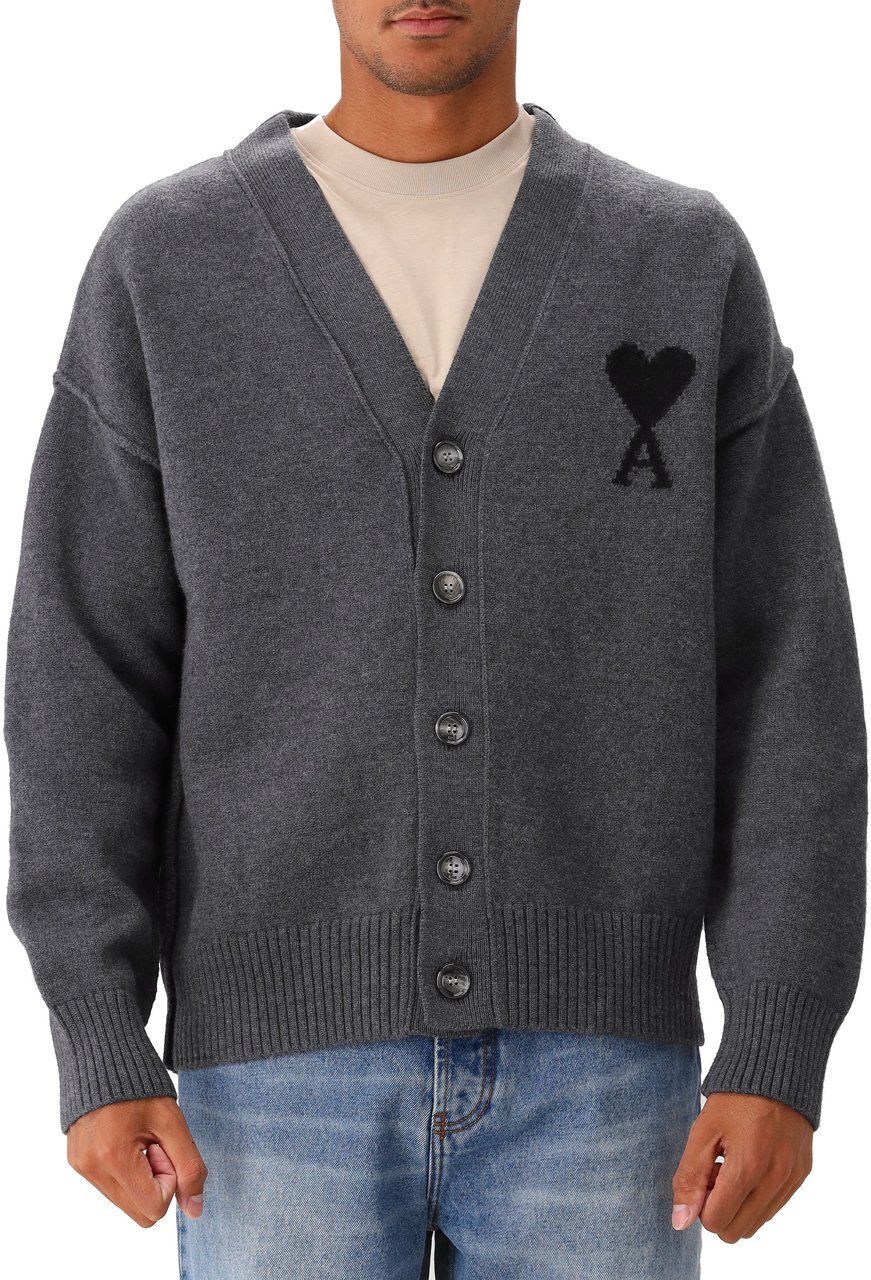 AMI Paris Sweaters Grey Grijs