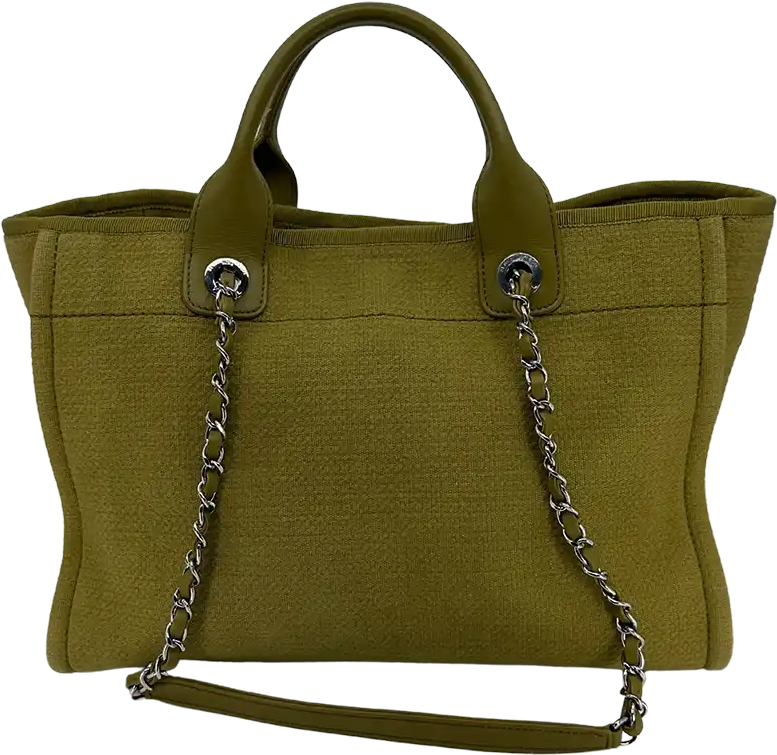 Chanel Chanel Deauville Small with Pochette 2023 khaki Fullset / very good Groen