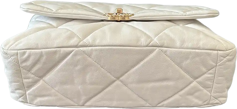Chanel Chanel Chanel 19 Maxi Bag Lambskin White / Very Good Wit