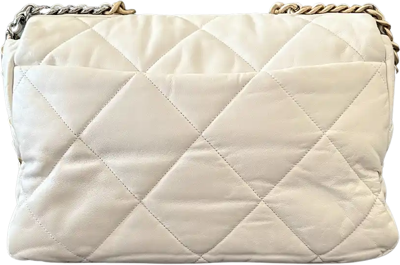 Chanel Chanel Chanel 19 Maxi Bag Lambskin White / Very Good Wit