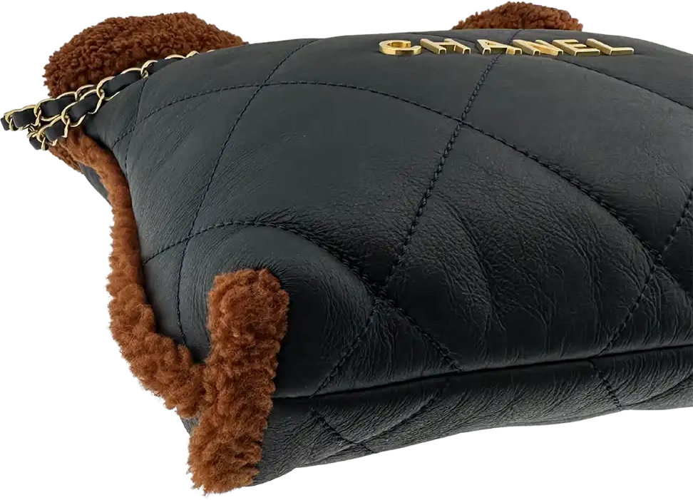 Chanel Chanel 22 small hobo bag in lambskin leather with lambskin / mint condition Blauw