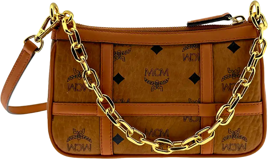 MCM MCM Aren Mini Crossbody Bag Visetos Cognac / very good Bruin