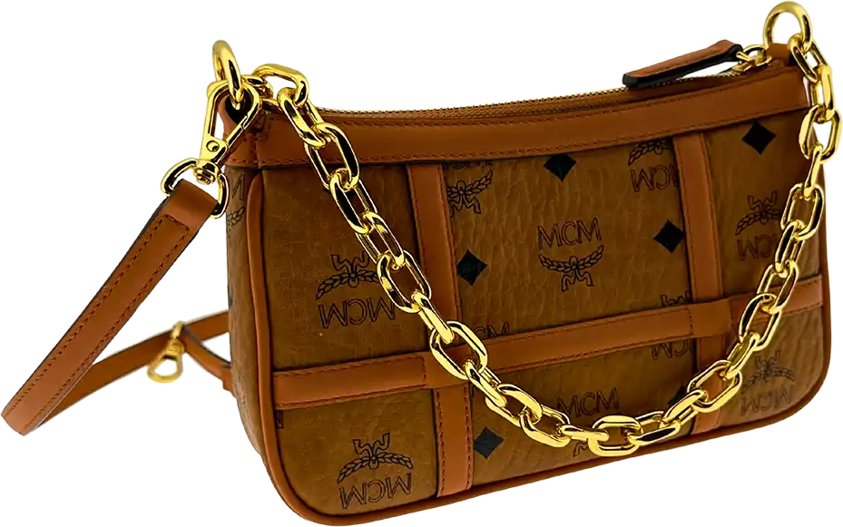 MCM MCM Aren Mini Crossbody Bag Visetos Cognac / very good Bruin