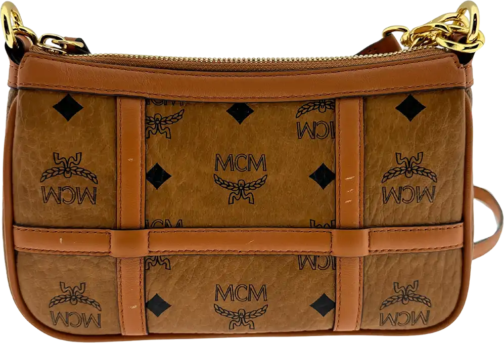 MCM MCM Aren Mini Crossbody Bag Visetos Cognac / very good Bruin