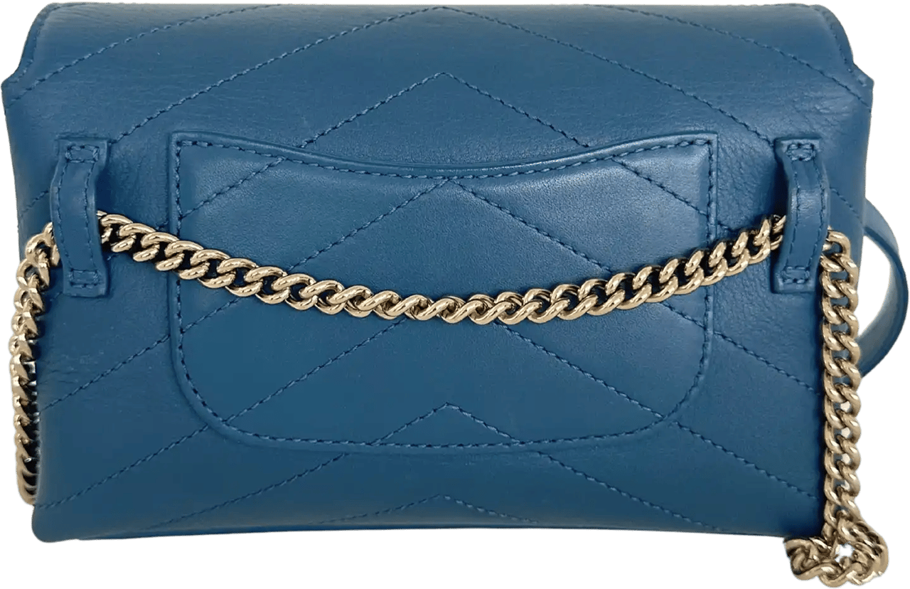 Chanel Chanel Chevron Coco Waist Bag blue / very good Blauw