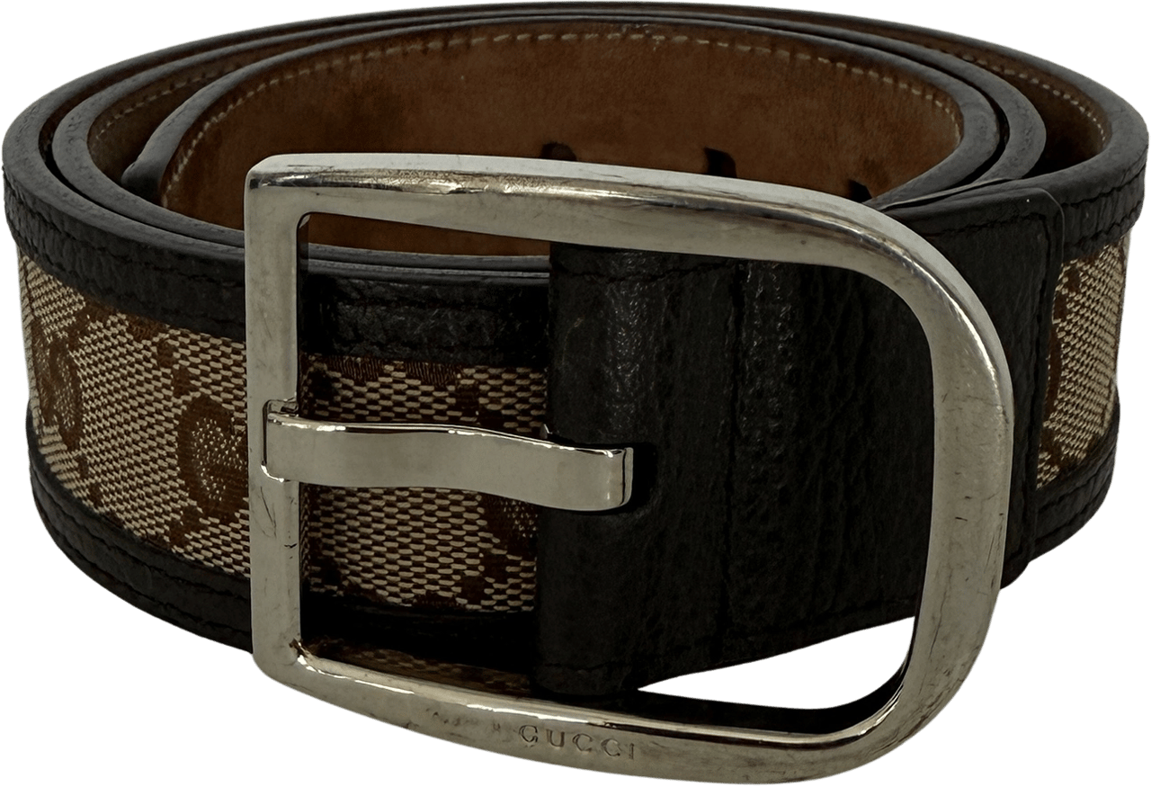 Gucci Gucci GG Belt Beige / good Bruin