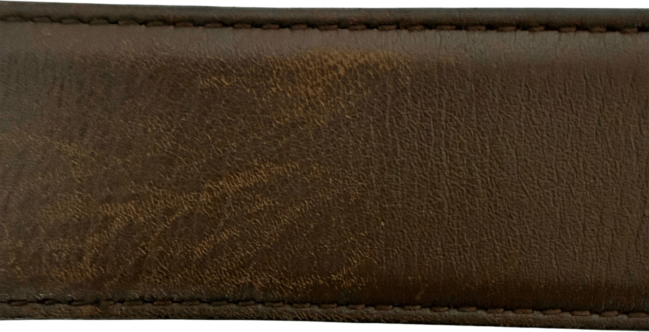 Gucci Gucci GG Buckle Leather Belt Brown / acceptable Bruin