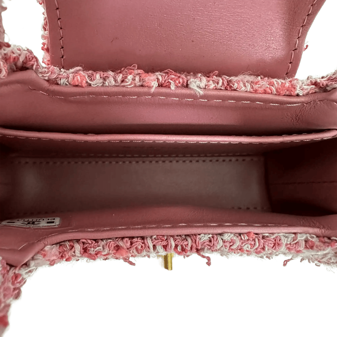 Chanel Chanel Tweed Nano Kelly Shopper pink / very good Roze