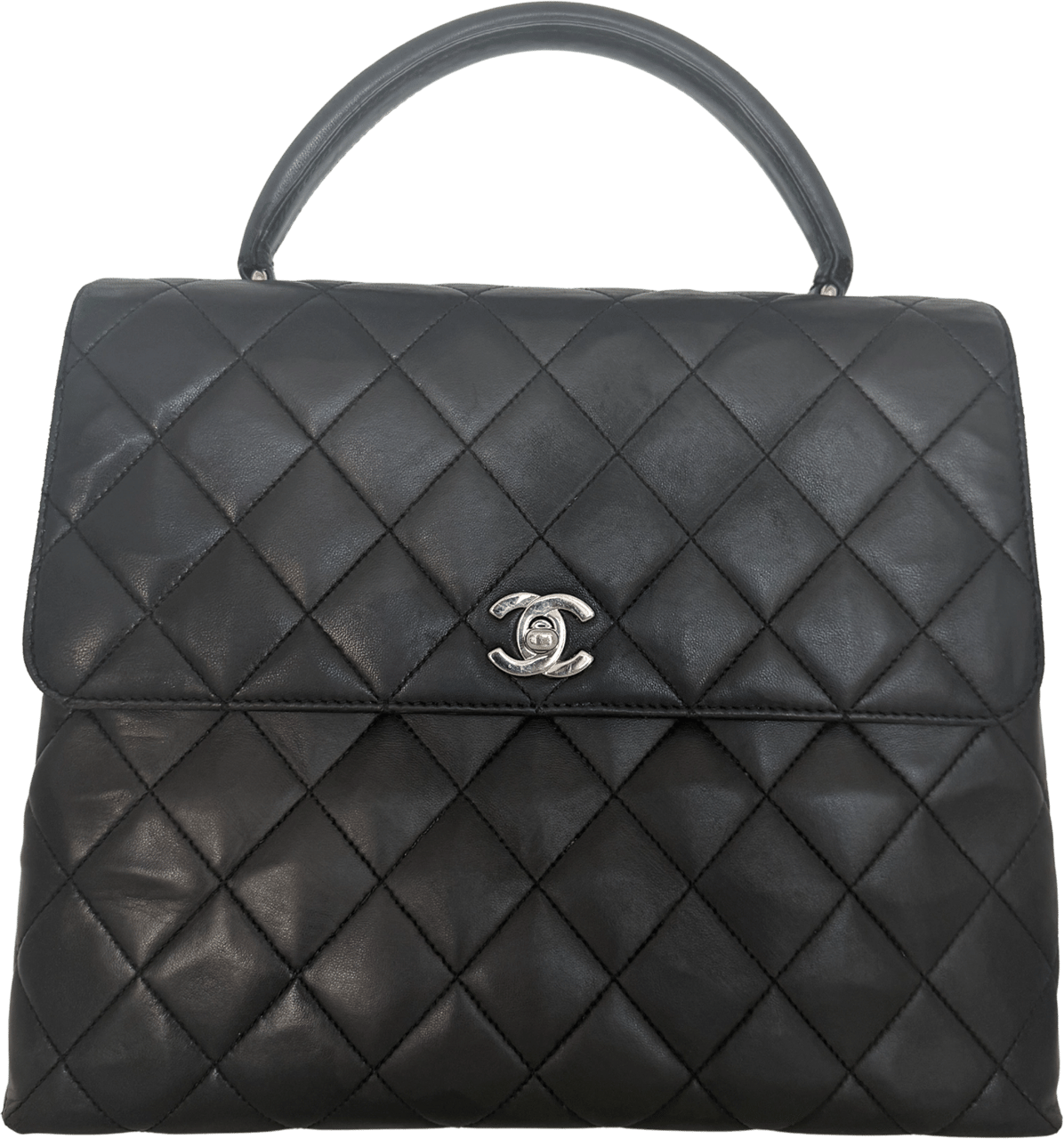 Chanel Chanel Matelasse Top Handle Handbag Black / acceptable Zwart