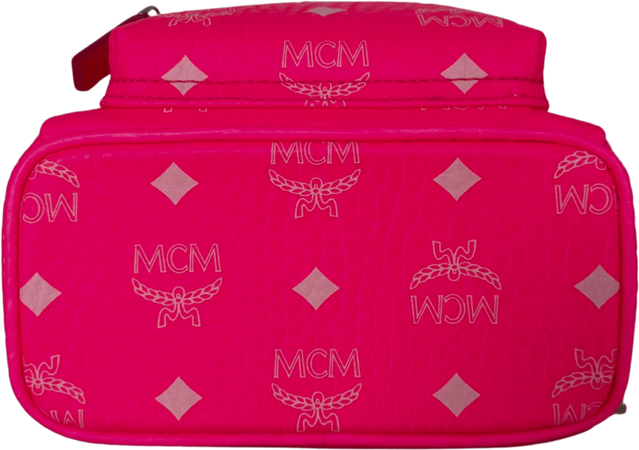 MCM MCM Mini Stark Rucksack Neonpink / neuwertig Roze